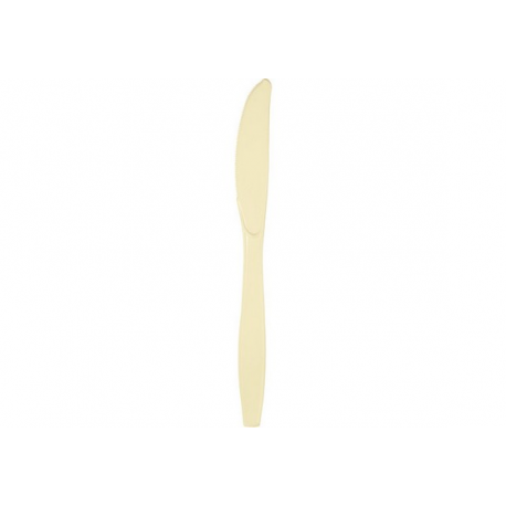 COLTELLI IN PLASTICA AVORIO 24 PZ. (riutilizzabili)
