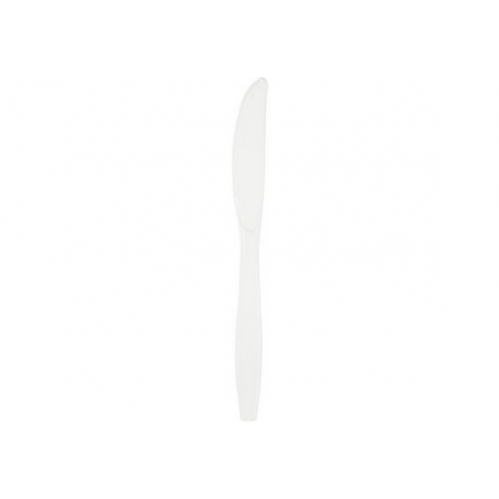 COLTELLI IN PLASTICA BIANCHI 24 PZ. (riutilizzabili)