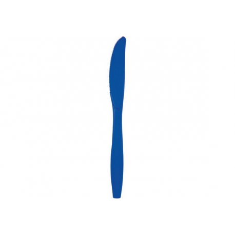 COLTELLI IN PLASTICA BLU COBALTO 24 PZ. (riutilizzabili)