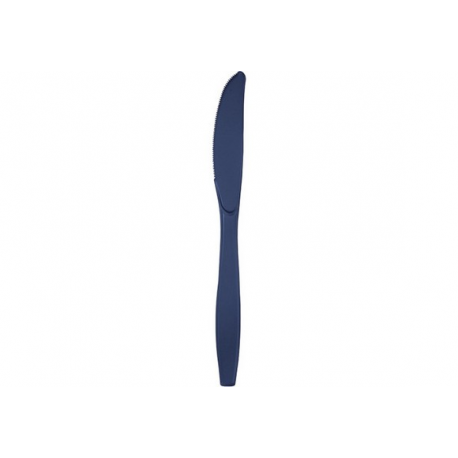 COLTELLI IN PLASTICA BLU NAVY 24 PZ. (riutilizzabili)