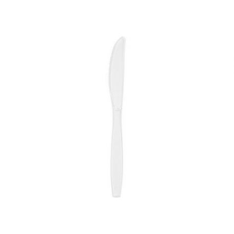 COLTELLI IN PLASTICA TRASPARENTI 24 PZ. (riutilizzabili)