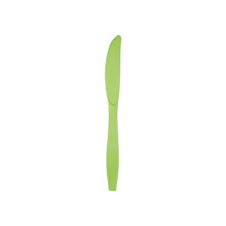 COLTELLI IN PLASTICA VERDE MELA 24 PZ. (riutilizzabili)