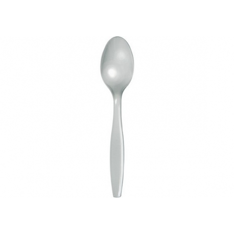 CUCCHIAI IN PLASTICA ARGENTO 24 PZ. (riutilizzabili)