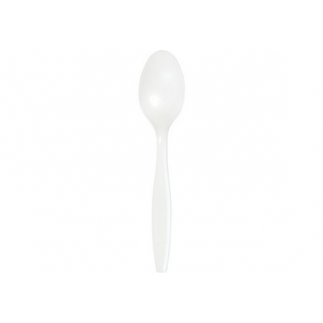 CUCCHIAI IN PLASTICA BIANCHI 24 PZ. (riutilizzabili)