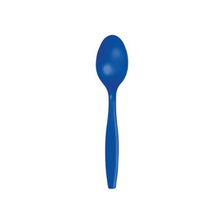 CUCCHIAI IN PLASTICA BLU COBALTO 24 PZ. (riutilizzabili)