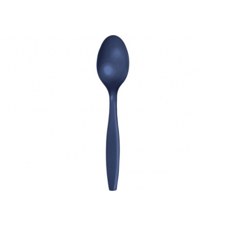 CUCCHIAI IN PLASTICA BLU NAVY24 PZ. (riutilizzabili)