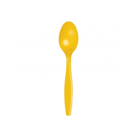 CUCCHIAI IN PLASTICA GIALLI 24 PZ. (riutilizzabili)