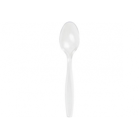 CUCCHIAI IN PLASTICA TRASPARENTI 24 PZ. (riutilizzabili)