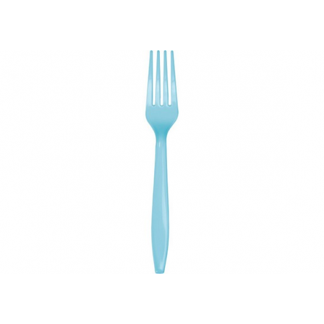 FORCHETTE IN PLASTICA AZZURRE 24 PZ. (riutilizzabili)