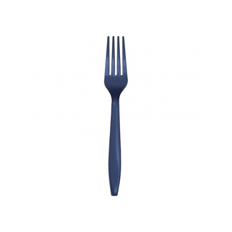 FORCHETTE IN PLASTICA BLU NAVY 24 PZ. (riutilizzabili)