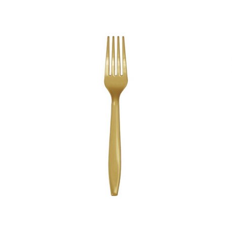 FORCHETTE IN PLASTICA ORO 24 PZ. (riutilizzabili)