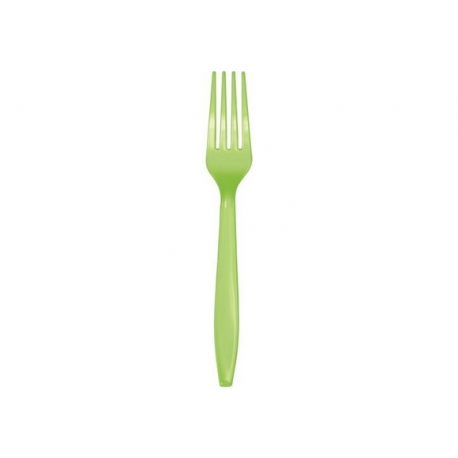 FORCHETTE IN PLASTICA VERDE MELA 24 PZ. (riutilizzabili)