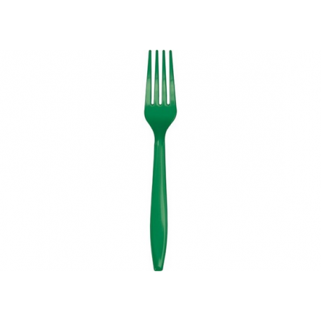 FORCHETTE IN PLASTICA VERDI 24 PZ. (riutilizzabili)