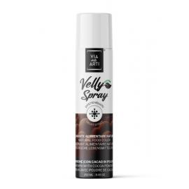Velly Spray alimentare - MARRONE 250ml CACAO 30% (Spray effetto velluto)