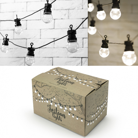 LED FESTOON LIGHT - LAMPADINE AL LED PER FESTE - Lunghezza 8 mt.