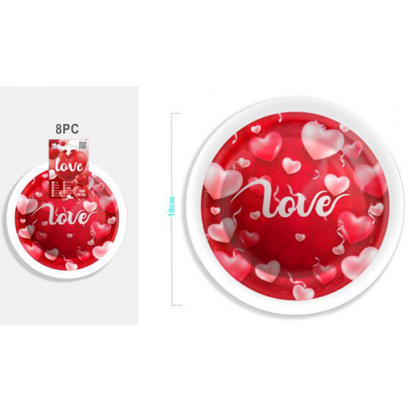 PIATTI SAN VALENTINO 18 cm - 8 Pz.