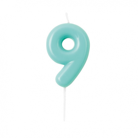 CANDELINA NUMERO 9 ACQUAMARINA