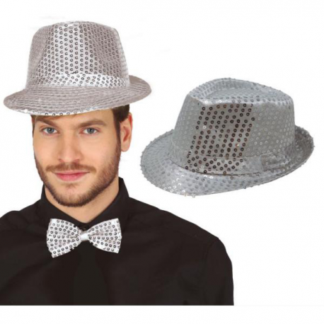 CAPPELLO PAILLETTES ARGENTO