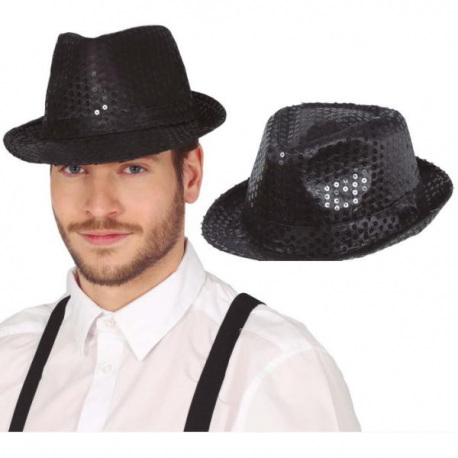 CAPPELLO PAILLETTES NERO