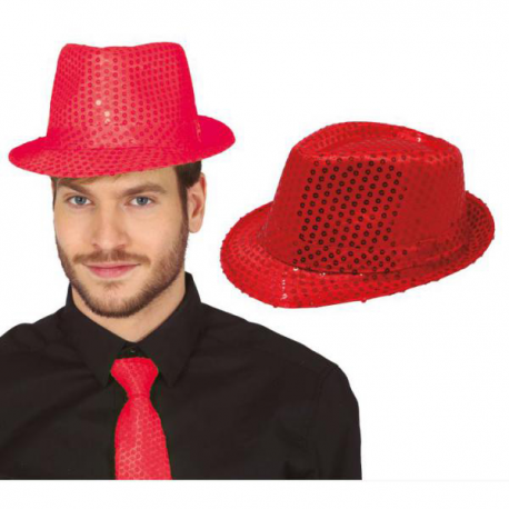 CAPPELLO PAILLETTES ROSSO