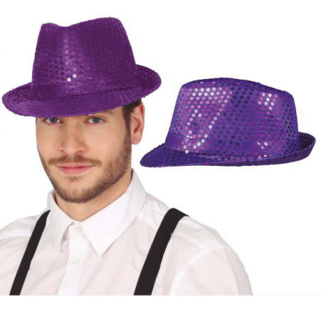 CAPPELLO PAILLETTES VIOLA