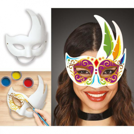 MASCHERA VENEZIANA BIANCA DA DIPINGERE