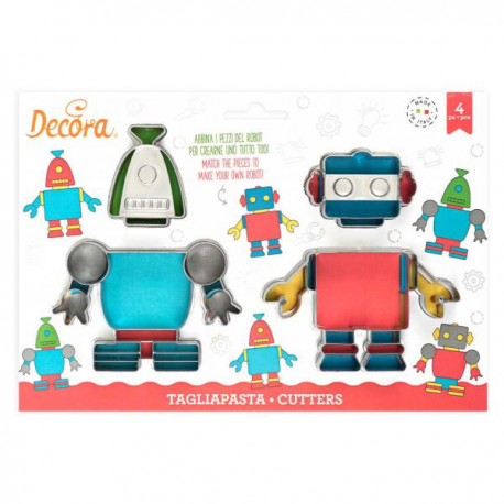 SET 4 TAGLIAPASTA MAXI ROBOT IN PLASTICA