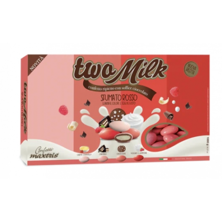 CONFETTI TWO MILK SFUMATO ROSSO CIOCCOLATO AL LATTE KG.1 - Maxtris