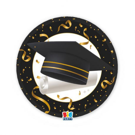 PIATTI LAUREA \\"GRADUATION\\" 22cm - 6 pezzi