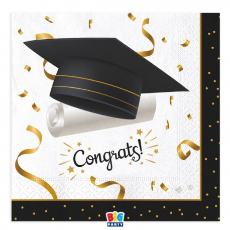 TOVAGLIOLI LAUREA \\"GRADUATION\\" 33x33 - 16 pezzi