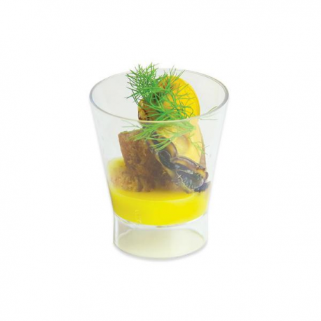BICCHIERI CONICI \\"FINGER FOOD\\" TRASPARENTI 5x5x6cm - 12 pz.
