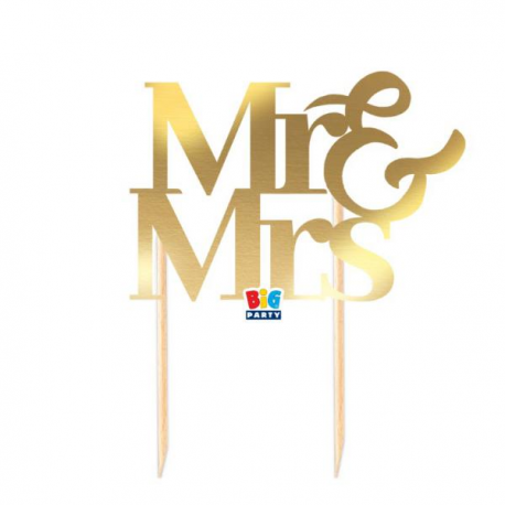 CAKE TOPPER MR & MRS