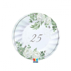 PIATTI 25° ANNIVERSARIO \\"EUCALIPTO\\" ø 20cm PZ.6