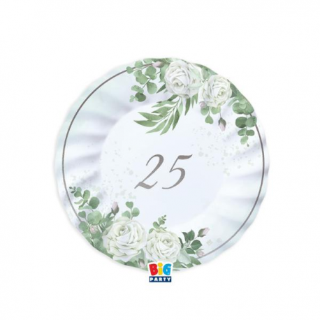 PIATTI 25° ANNIVERSARIO \\"EUCALIPTO\\" ø 20cm PZ.6