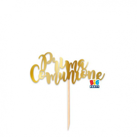 MINI CAKE TOPPER PRIMA COMUNIONE ORO