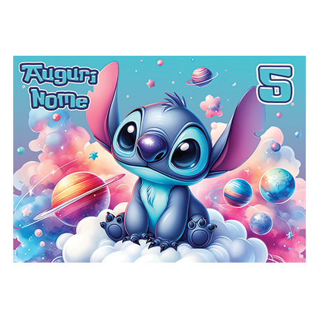 Cialda personalizzata STITCH rettangolare (stampa su pasta di zucchero)