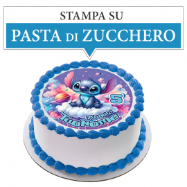 Cialda personalizzata STITCH tonda (stampa su pasta di zucchero)