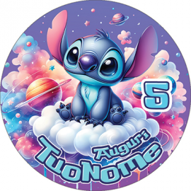 Cialda personalizzata STITCH tonda (stampa su fibra alimentare)