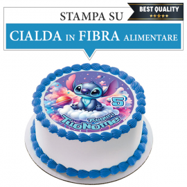 Cialda personalizzata STITCH tonda (stampa su fibra alimentare)