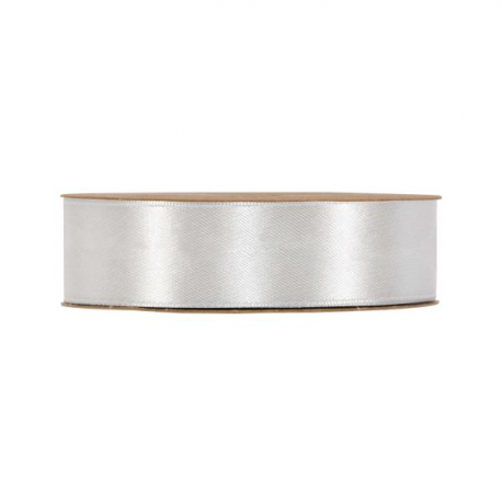 NASTRO DOPPIO RASO 25 mm x 50 mt - ARGENTO