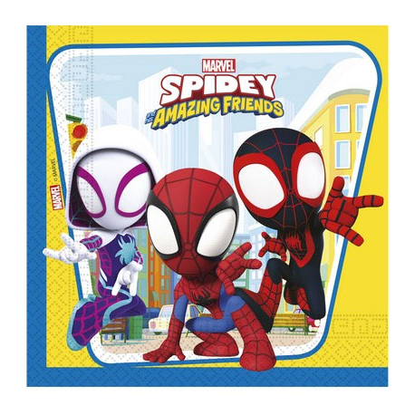 TOVAGLIOLI SPIDEY 2 VELI 33x33cm PZ.20 (Spidey e i sui fantastici amici)