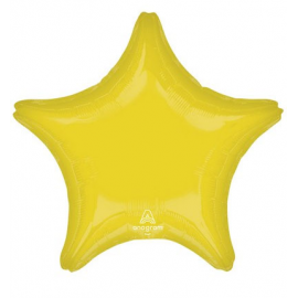 PALLONCINO MYLAR FOIL STELLA - GIALLA VIBRANT 46cm