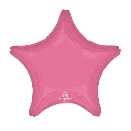 PALLONCINO MYLAR FOIL STELLA - ROSA VIBRANT 46cm