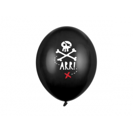 PALLONCINI PIRATI ARR - Pz.6 - ø cm.30 (neri)