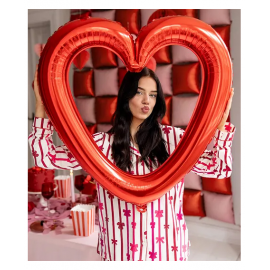 PALLONCINO MYLAR CUORE PHOTOFRAME - 86x83cm (gonfiabile solo ad aria)