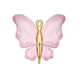 PALLONCINO MYLAR FARFALLA ROSA - 69x69cm