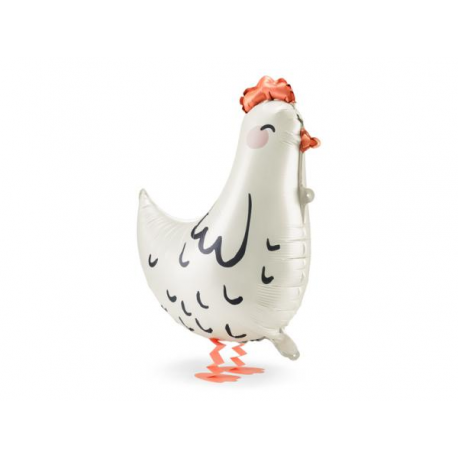 PALLONCINO MYLAR GALLINA BIANCA - 48x60cm \\"Standing Balloon\\"
