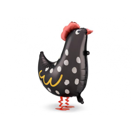 PALLONCINO MYLAR GALLO NERO - 48x60cm \\"Standing Balloon\\"
