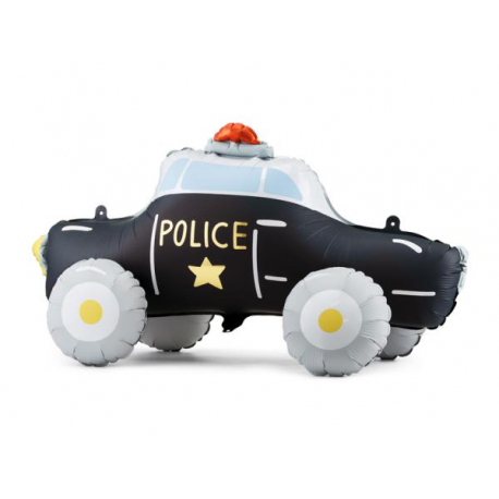 PALLONCINO MYLAR MACCHINA POLIZIA - 76,5x49cm (gonfiabile solo ad aria)