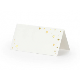SEGNAPOSTO STELLE DORATE 9,5 cm x 5,5 cm, 10 pz.
